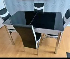 Branded Glass Dining Table Available with Six chairs